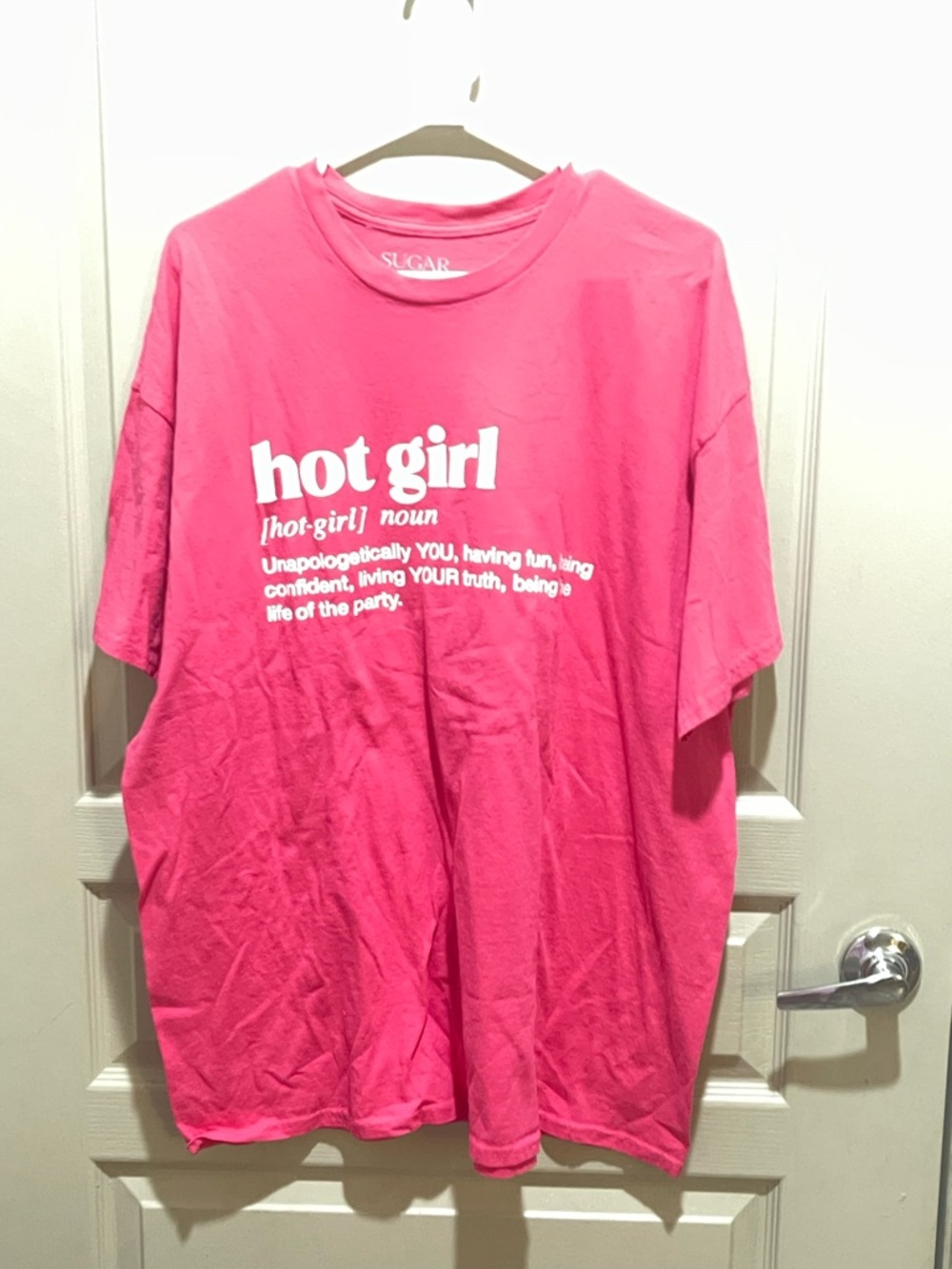 Hot Girl Graphic Tee - Bright Pink size 3X